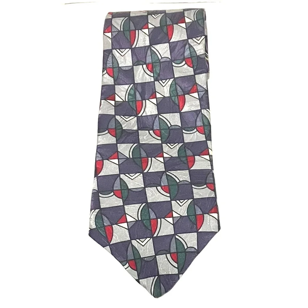 2 Vintage Benchmark Men's Neckties 100% Silk
